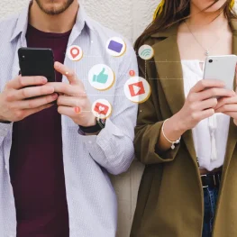 mobile-notification-icons-man-woman-using-cell-phone